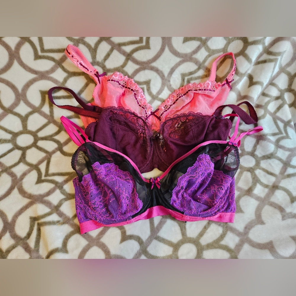 34G - Cury Kate balconette bras - bundle & save!
